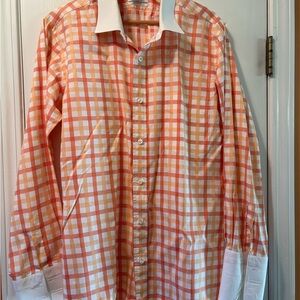 W.W. Chan & Sons Tailor Ltd. Custom made Orange Plaid Shirt